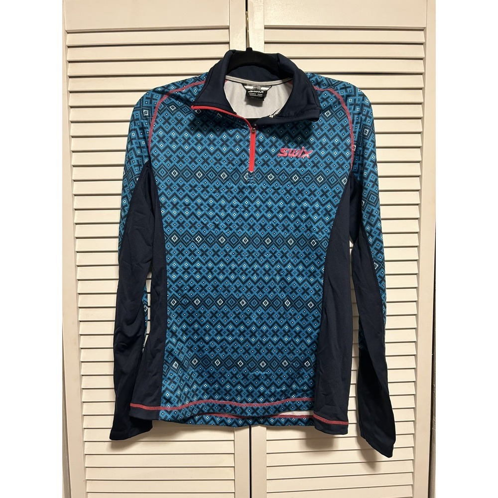 Swix Pullover Womens Large Quarter‎ Zip Base Layer Ski